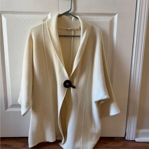 Cream Shawl Collar Cardigan by Soft Surroundings